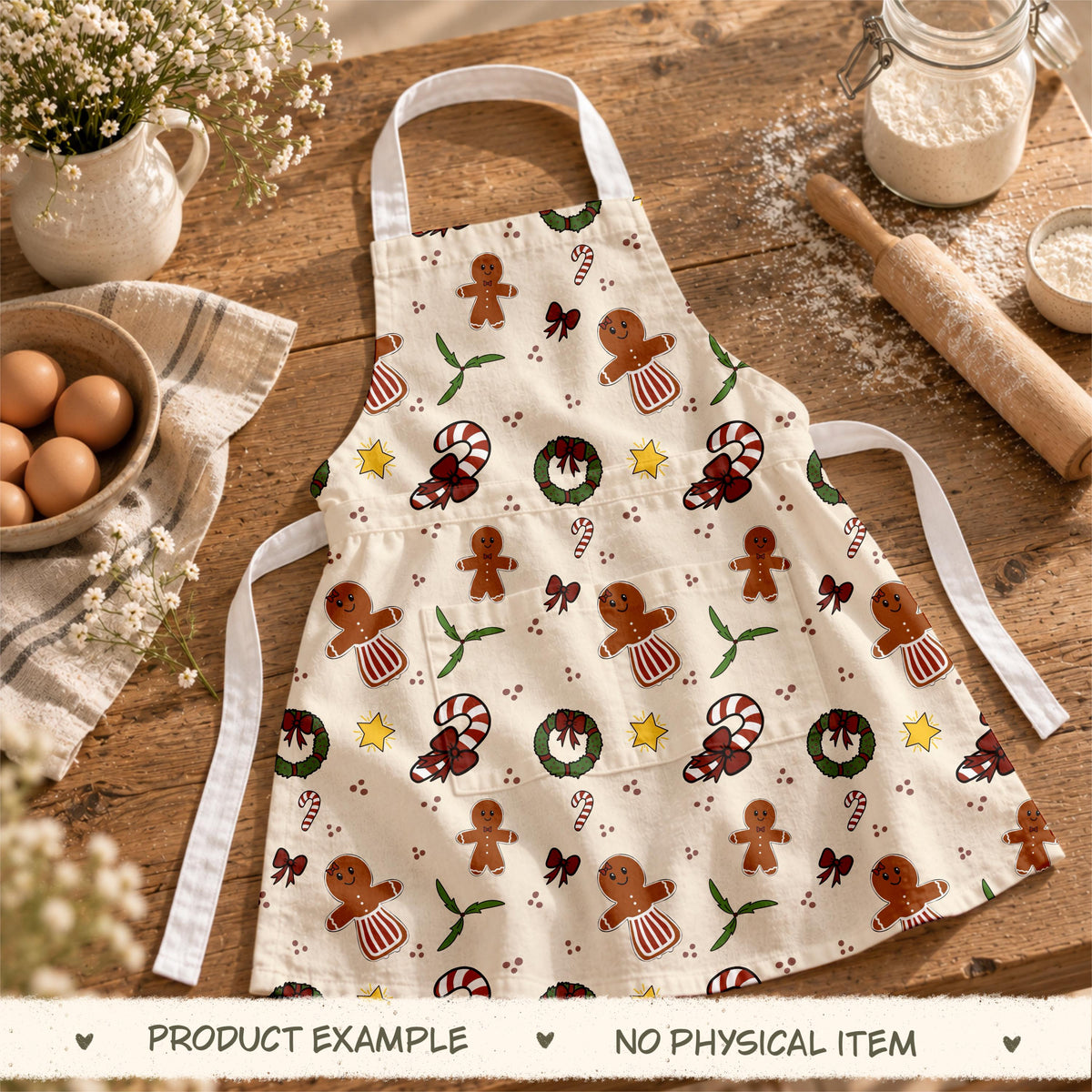 Christmas Cheer Seamless Pattern, Hand-Drawn Christmas Digital Design
