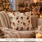 Christmas Cheer Seamless Pattern, Hand-Drawn Christmas Digital Design