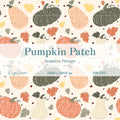 Pumpkin Patch Seamless Pattern, Hand-Drawn Halloween Digital Design