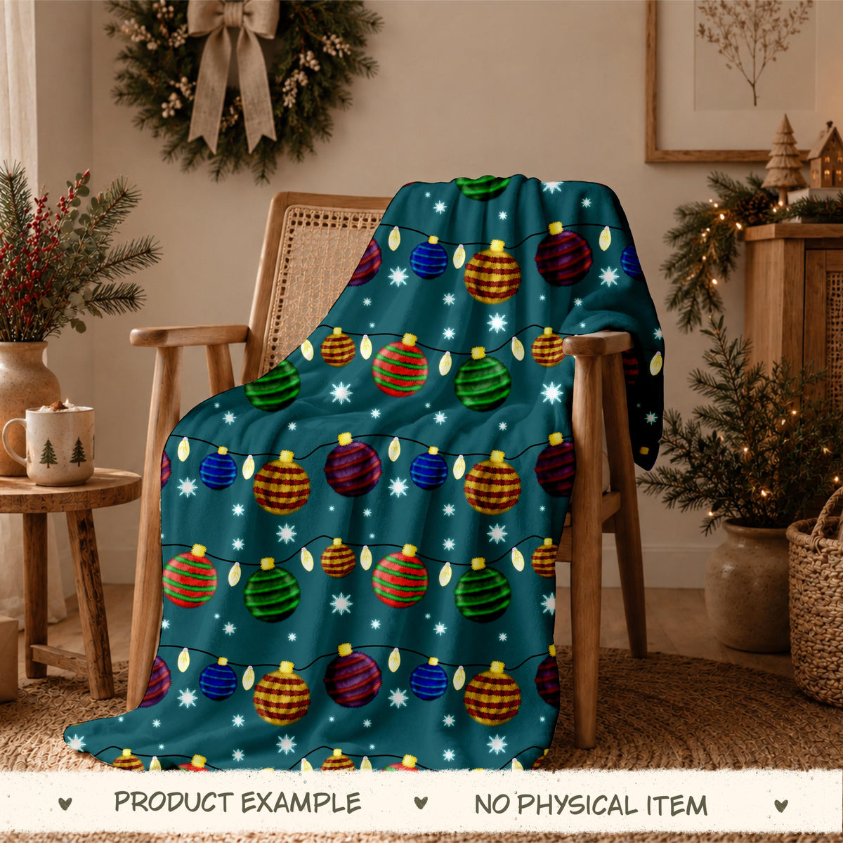 Twinkling Xmas Seamless Pattern, Hand-drawn Digital Design