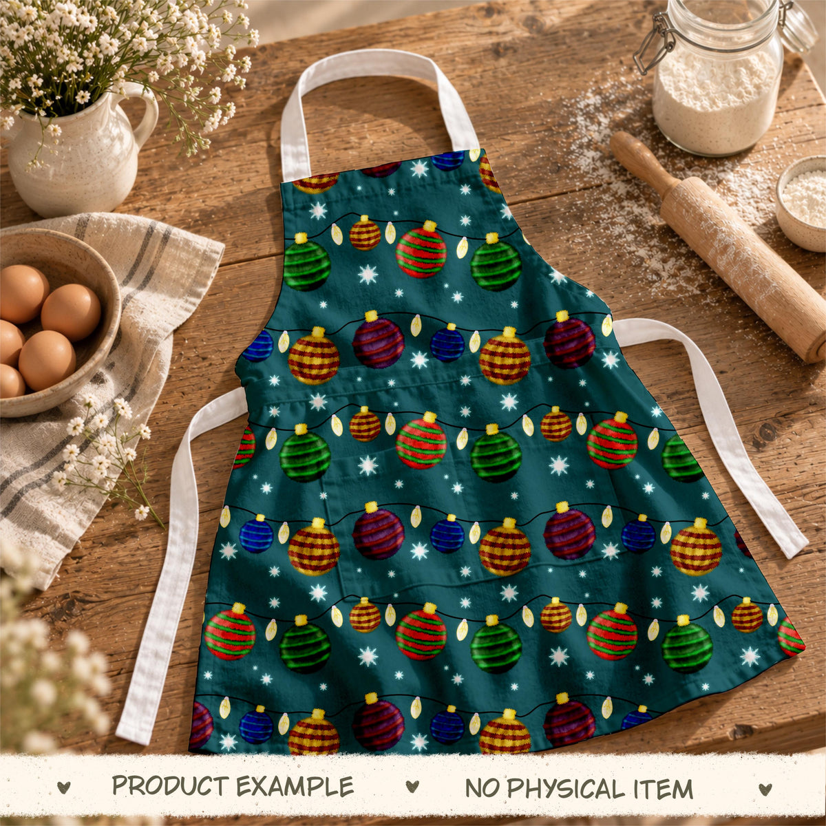 Twinkling Xmas Seamless Pattern, Hand-drawn Digital Design